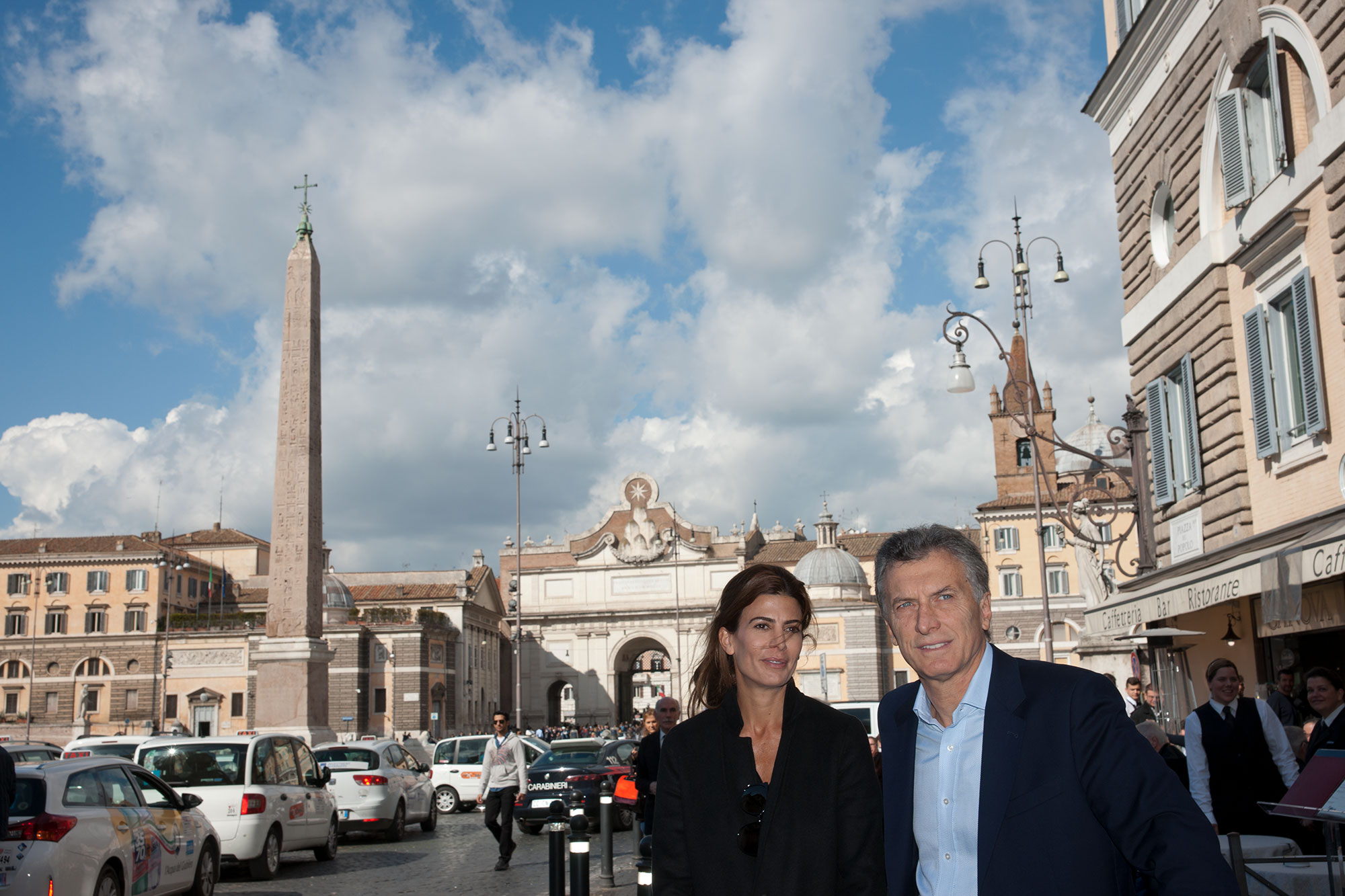 Official visit of Mauricio Macri to Rome, coverpage Perfil Newspaper